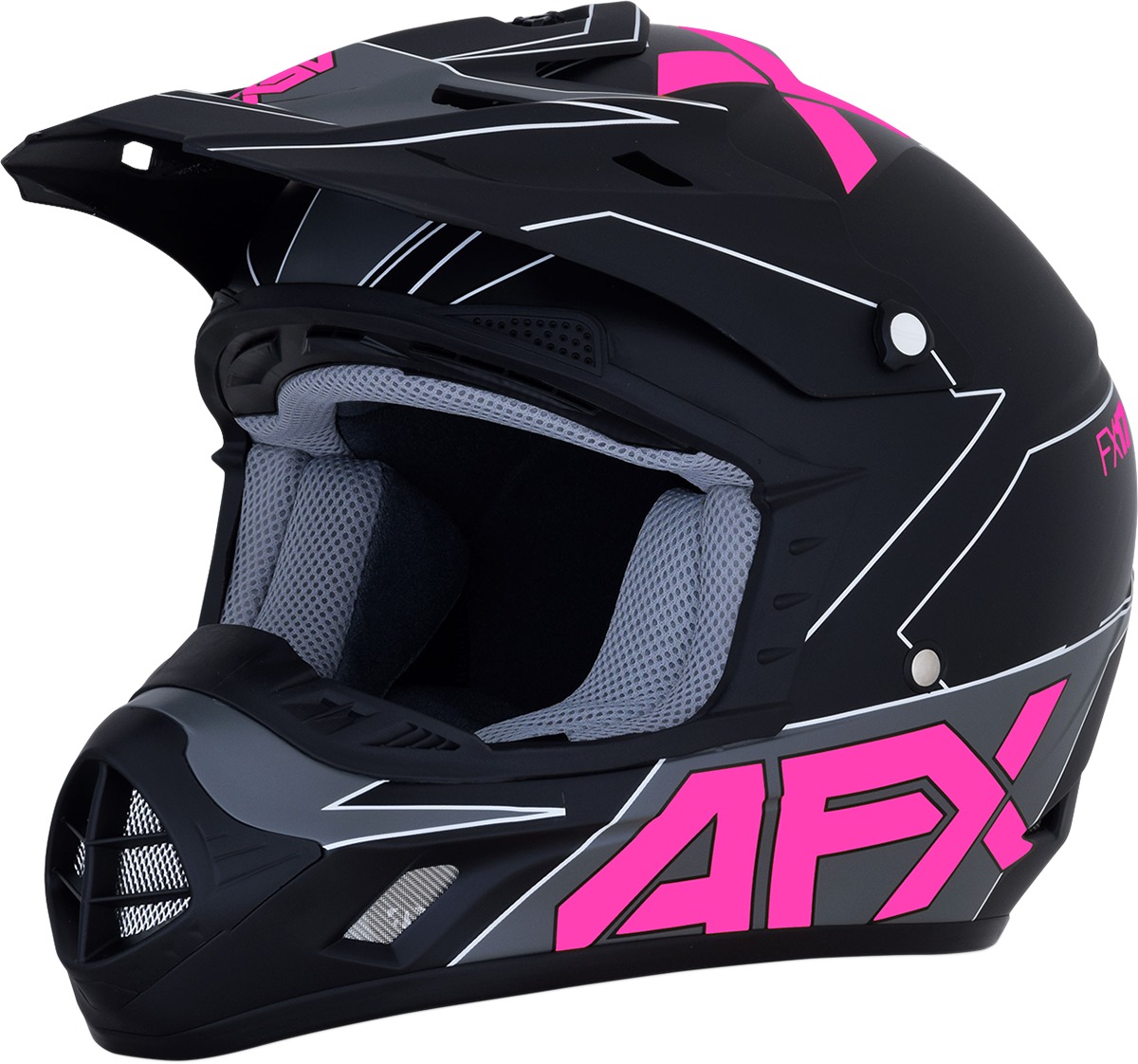 FX-17 Full Face Offroad Helmet Matte Pink Small - Click Image to Close