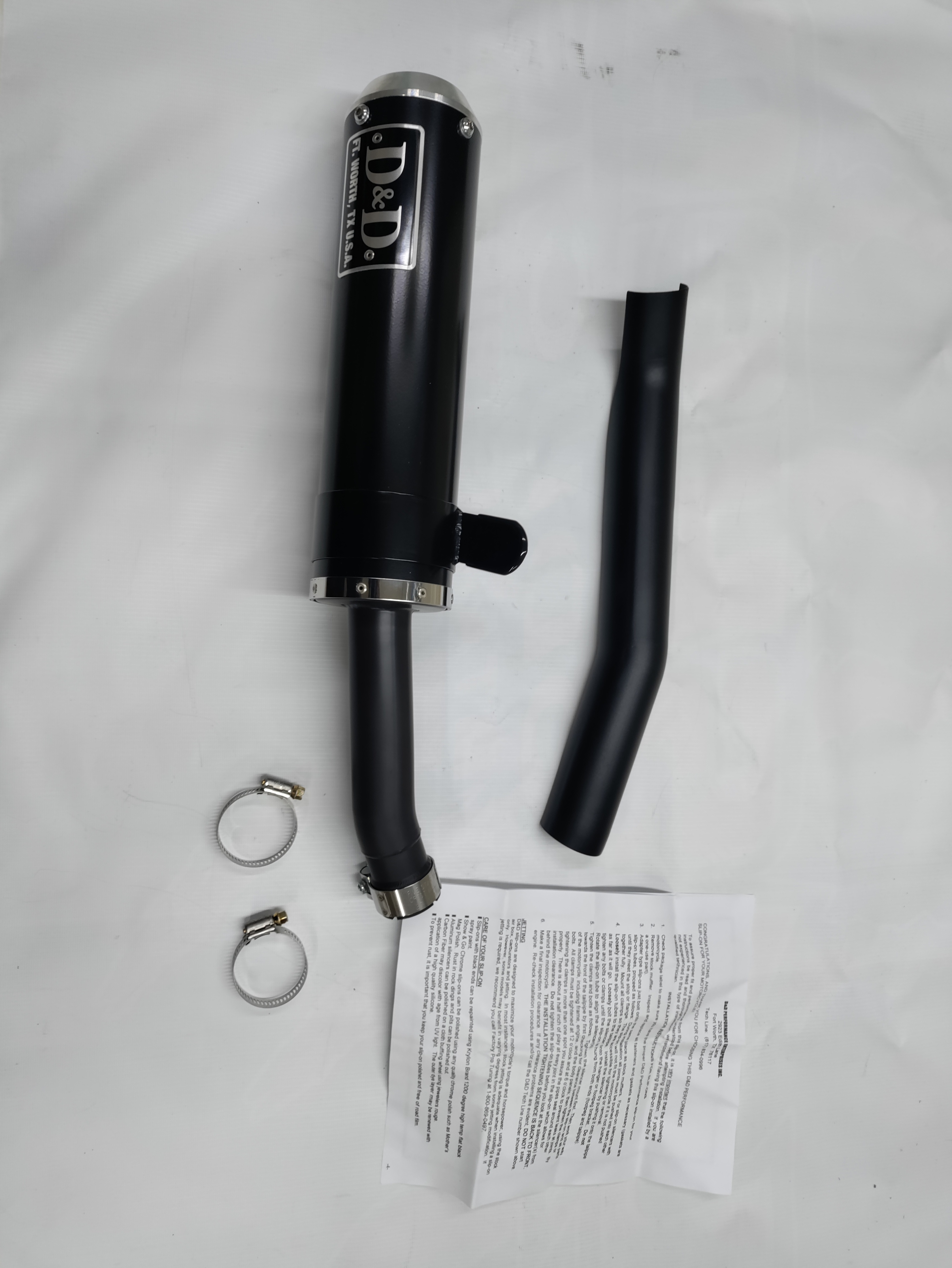 Black Slip On Exhaust Muffler - For 08-12 Kawasaki EX250R Ninja - Click Image to Close