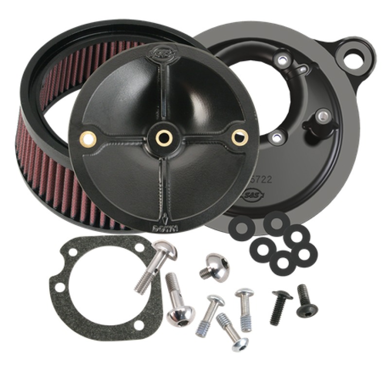 Stealth Air Cleaner Kit w/o Cover - For 99-06 BT Model w/ Stock CV Carb/07-10 Softail CVO Models - Click Image to Close