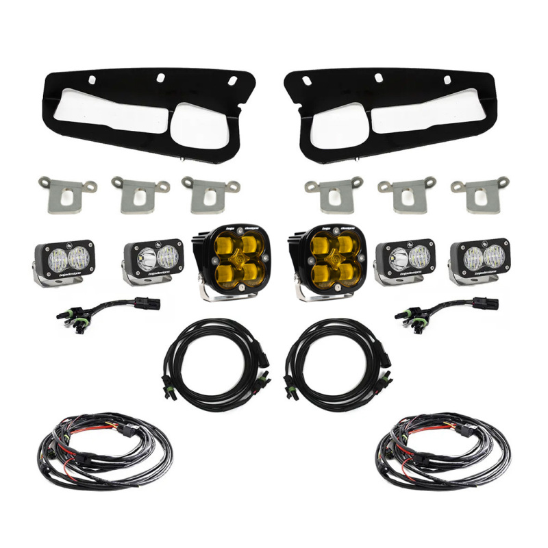 2021+ Ford Bronco Amber SAE Fog Pocket Kit - Click Image to Close