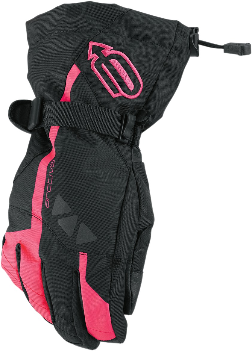 Women's Pivot Snow Gloves Black/Pink 2X-Large - Click Image to Close