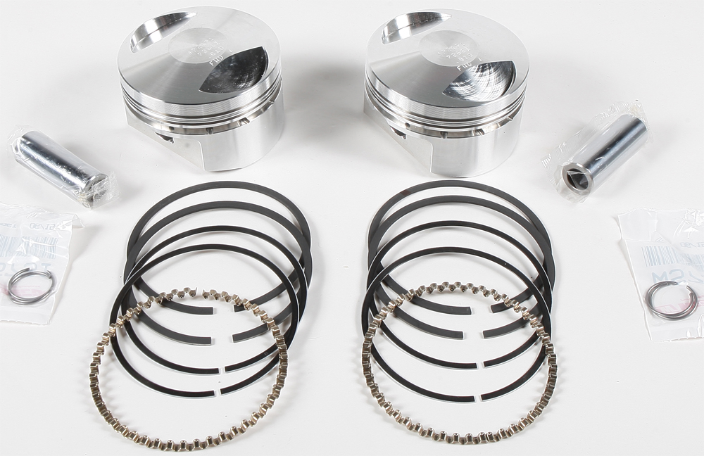 V-Twin Piston Kit 10.5:1 Compression - 3.508in Bore (+.010in) - For 86-03 Harley Sportster - Click Image to Close