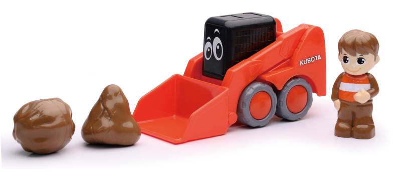 Kubota My Lil Orange SSV with Figurine and Boulders/ Scale - 1:18 - Click Image to Close