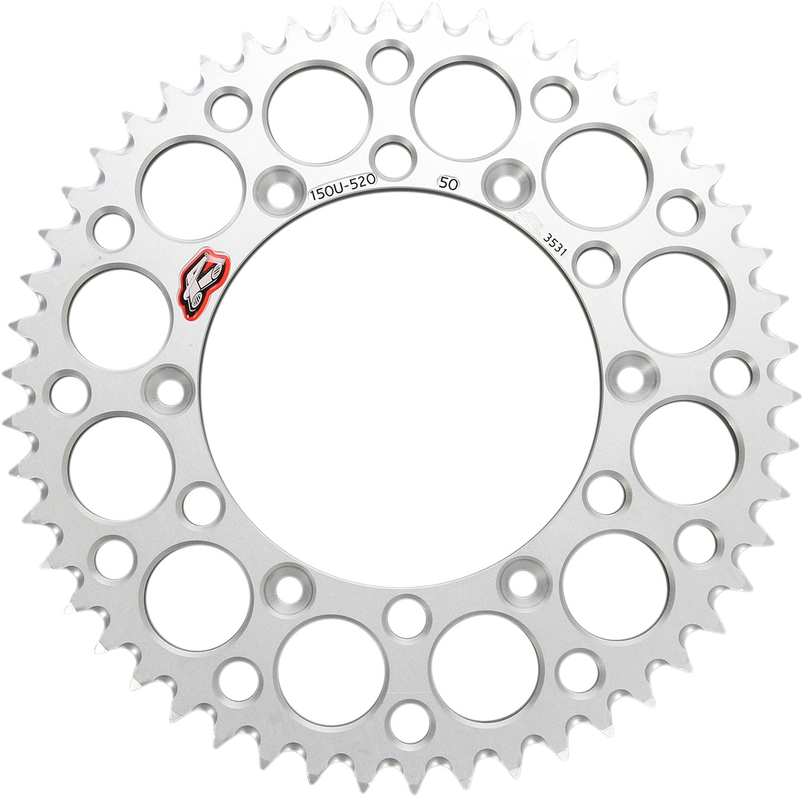 Rear Sprocket Grooved - Sil 520-50 Teeth - For 99-24 Yam YZ125/X/G/ 250/F/X/ 450F/FX/ WR250-450F - Click Image to Close