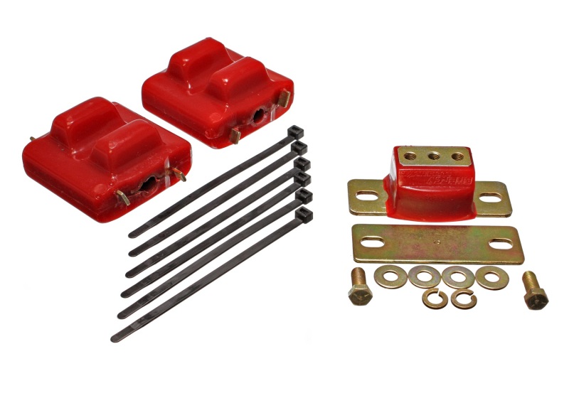 87-91 Suburban C10-C30 2WD Red Motor & Transmision Mounts-Zinc Finish - Click Image to Close