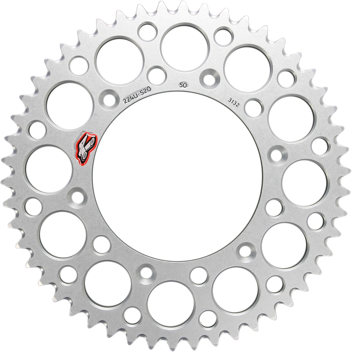 Grooved Rear Sprocket - Silver 50 Teeth 520 - Click Image to Close