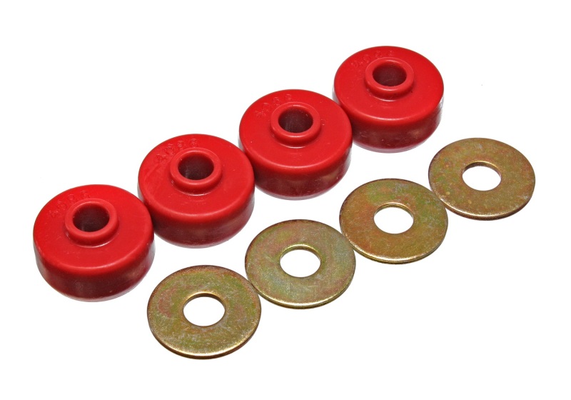 84-96 Chevy Corvette Red Spring Cushions for Rear Leaf Spring Bushing Set - Click Image to Close