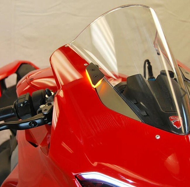 20-24 Ducati Panigale V2 Mirror Block Off Turn Signals - Click Image to Close