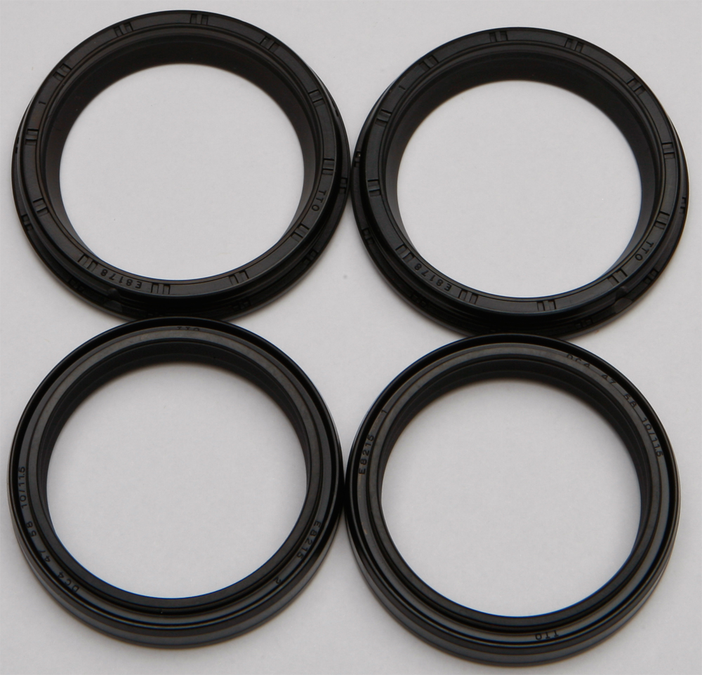 Fork & Dust Seal Wiper Kit - Fits 97+ Buell Honda Kawasaki Suzuki w/ 47x58 Seals - Click Image to Close