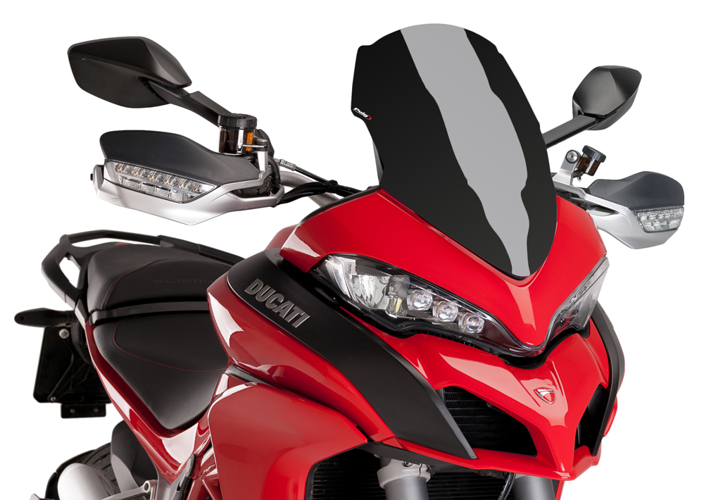 Black Racing Windscreen - For 15-19 Ducati Multistrada - Click Image to Close