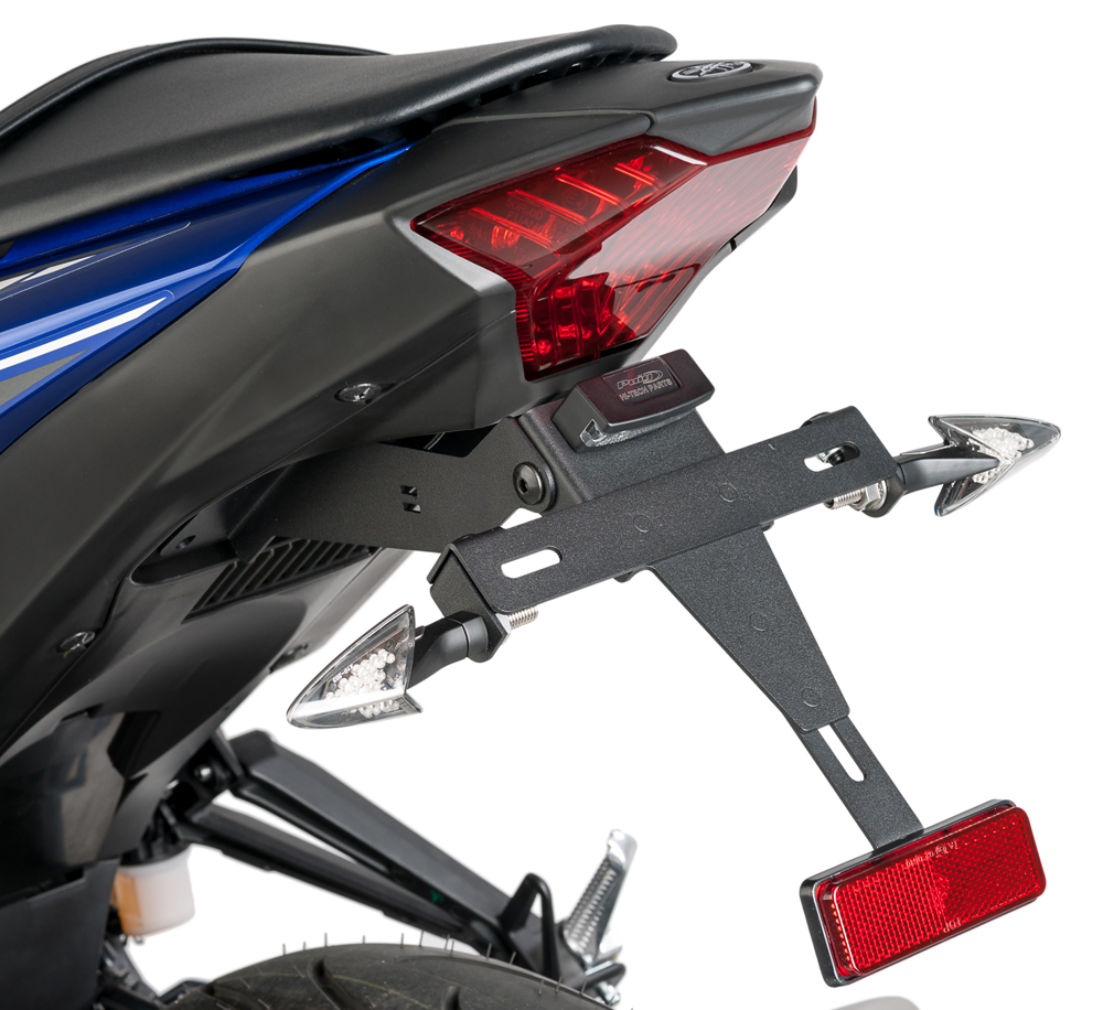 Black Fender Eliminator Kit - For 15+ Yamaha R3 - Click Image to Close