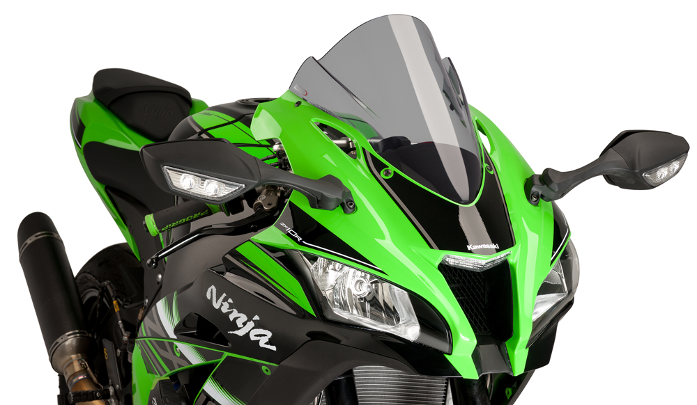 Smoke Racing Windscreen - For 16-18 Kawasaki ZX10R - Click Image to Close