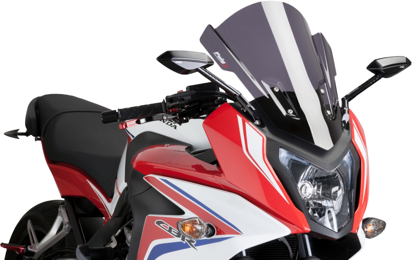 Dark Smoke Touring Windscreen - For 14-16 Honda CBR650F - Click Image to Close