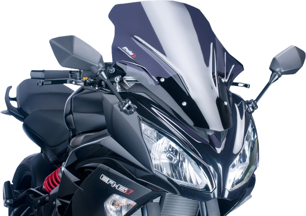 Dark Smoke Racing Windscreen - For 12-16 Kawasaki 650 Ninja - Click Image to Close