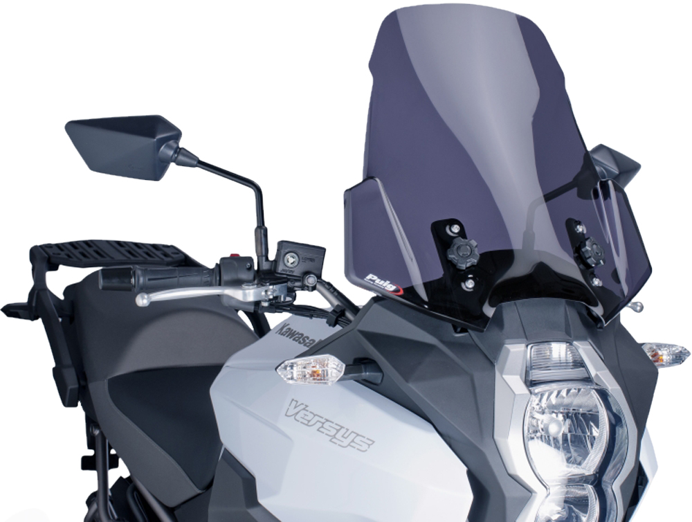 Dark Smoke Touring Windscreen - For 15-16 Kawasaki Versys 650 / 1000 - Click Image to Close