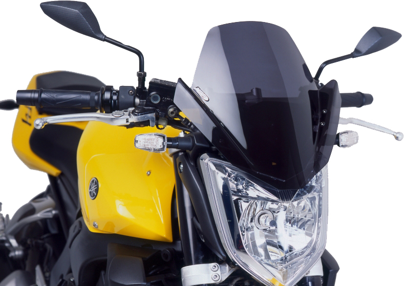 Dark Smoke Naked New Generation Windscreen - For 06-15 Yamaha FZ1 - Click Image to Close