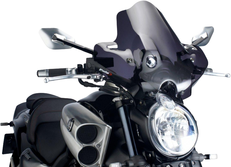 Dark Smoke Naked New Generation Windscreen - For 09+ Yamaha VMX1700 V-Max - Click Image to Close