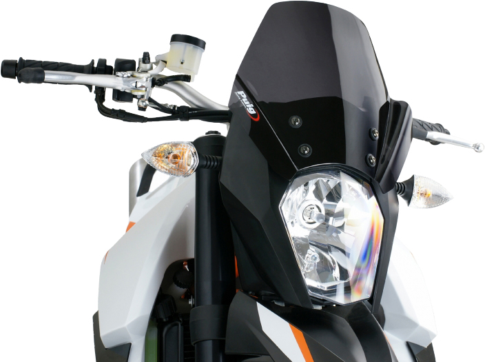 Dark Smoke Naked New Gen Windscreen - For 09-11 KTM 990 Supermoto - Click Image to Close