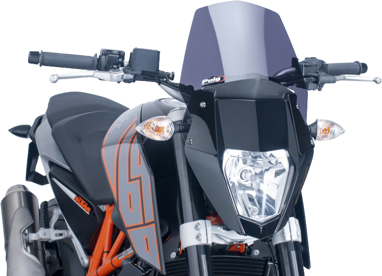 Dark Smoke Naked New Generation Windscreen - For KTM 690 Duke - Click Image to Close