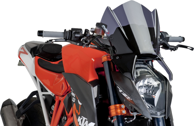 Dark Smoke Naked New Generation Windscreen - For 14-16 KTM 1290 Super Duke R - Click Image to Close