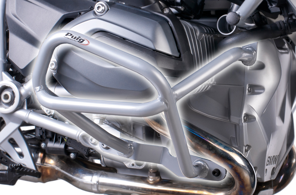 Grey Lower Engine Guards - For 14-16 BMW R1200GS/A - Click Image to Close