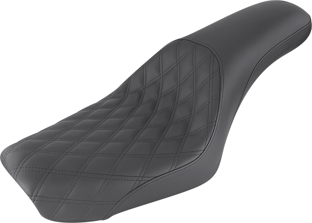 Profiler Lattice Stitched 2-Up Seat - Black - For 04-05 FXDWG Wide Glide - Click Image to Close