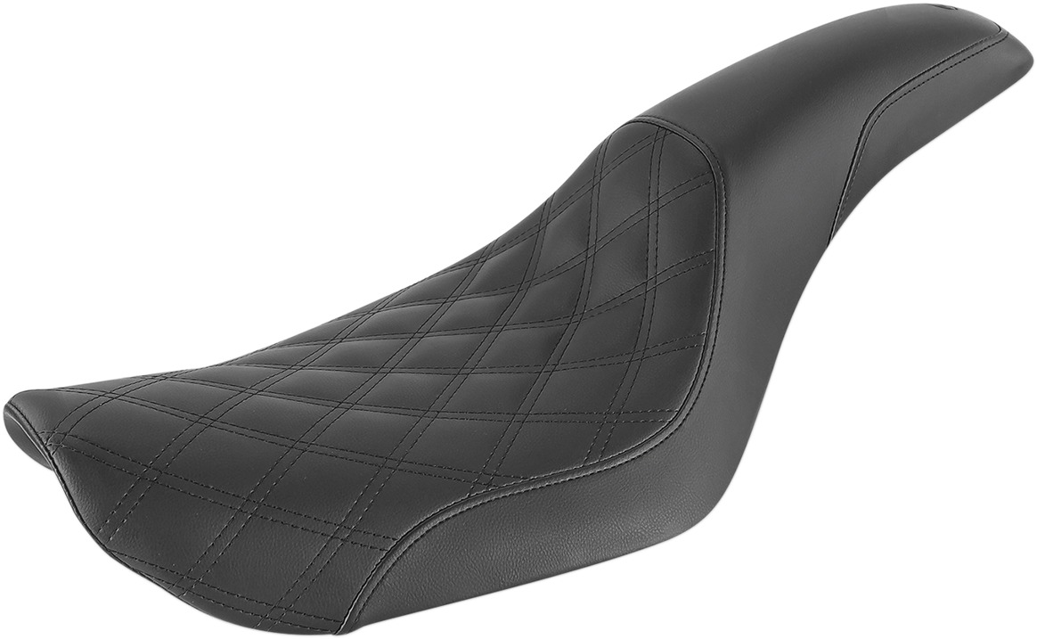 Profiler Lattice Stitched 2-Up Seat - Black - For 96-03 FXD Super Glide - Click Image to Close