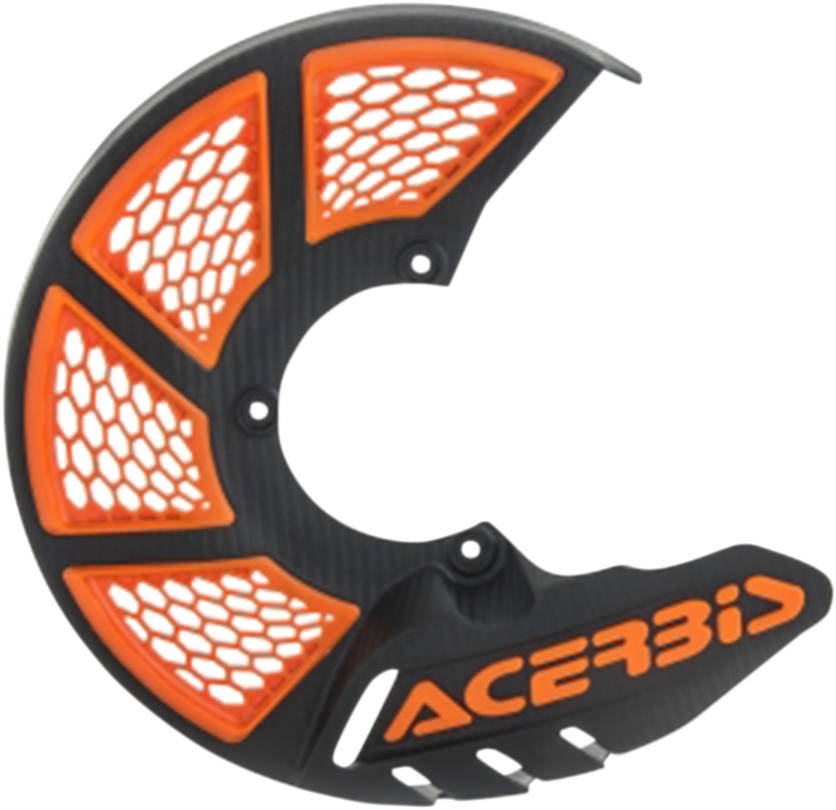 X-Brake Vented Disc Cover - Disc Cvr X-Brk Vented Blk/Org - Click Image to Close