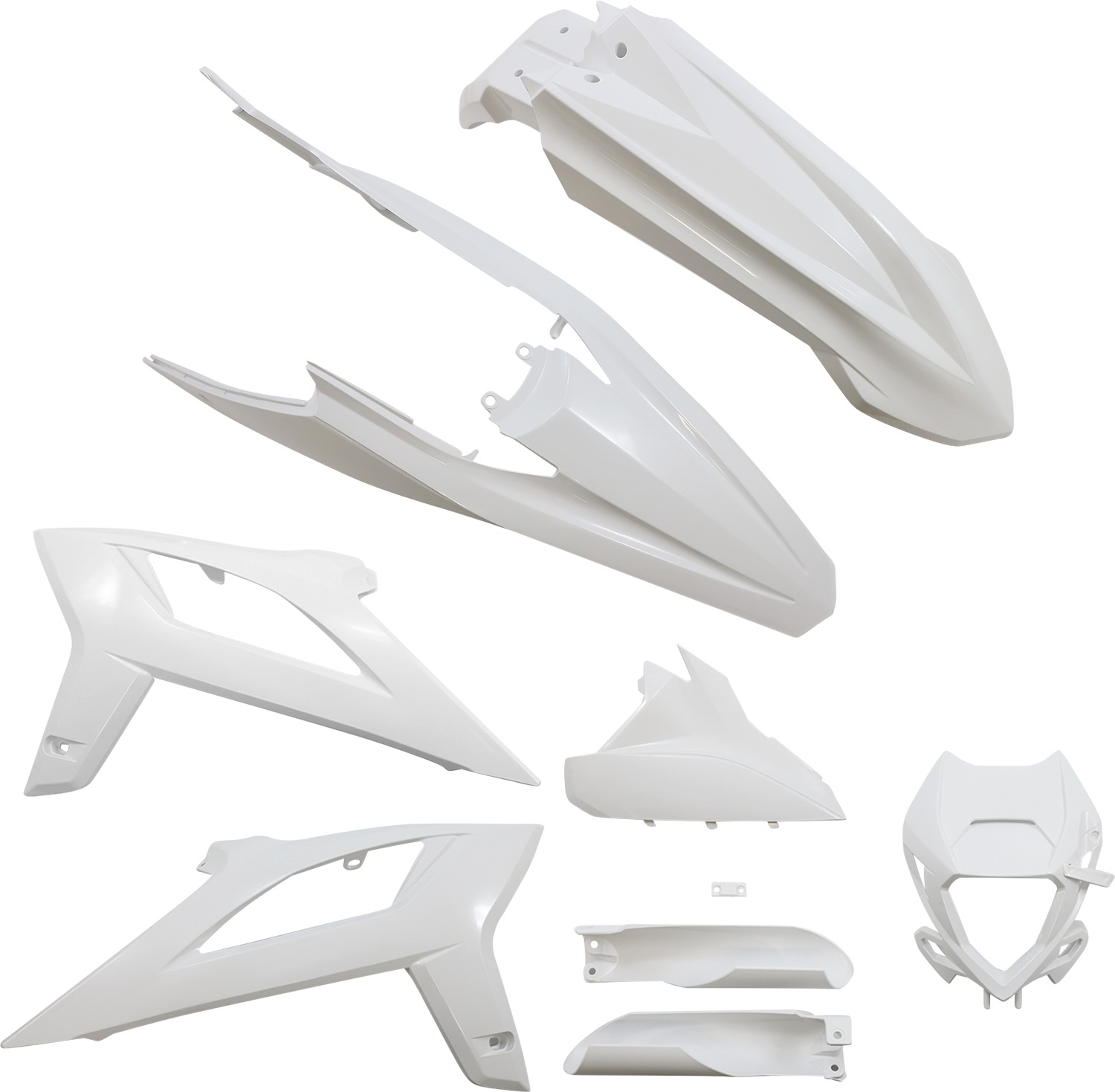 Full Plastic Kit - White - Fits Many 20-22 Beta 125-500 - Click Image to Close