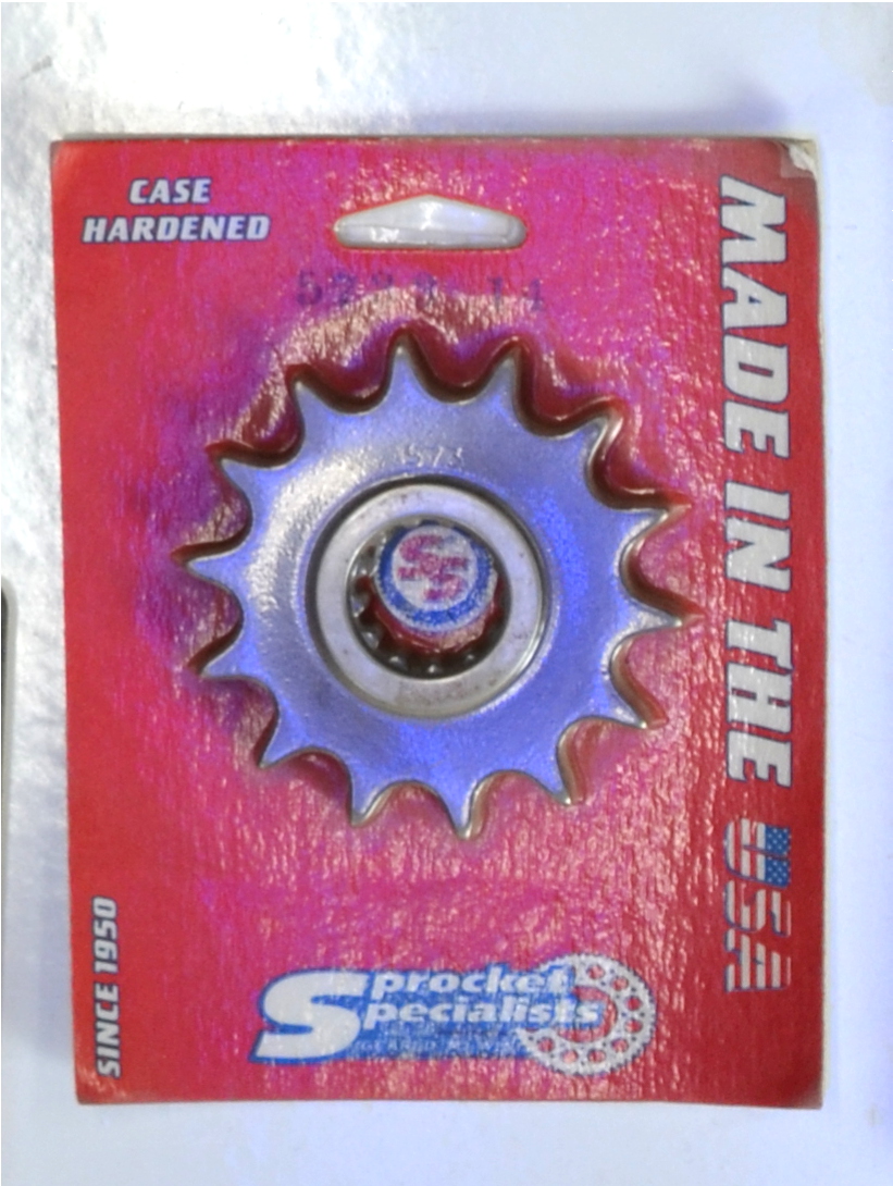 N.O.S. 14 TOOTH STEEL FRONT SPROCKET - Click Image to Close