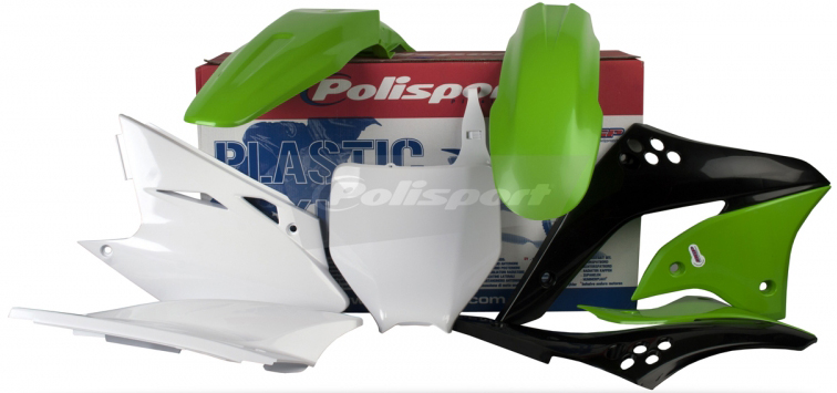 Plastic Kit - Original Green - For 06-08 Kawasaki KX450F - Click Image to Close