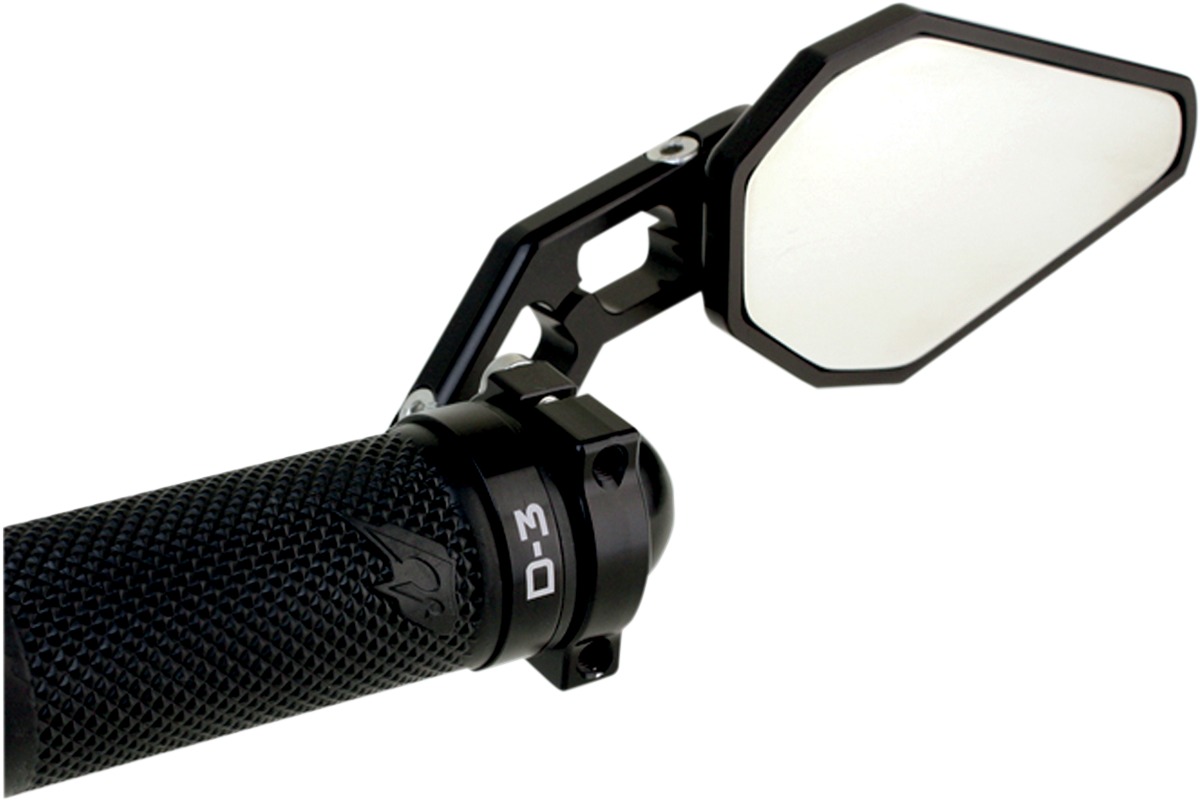 D-Axis Black Bar End Mirror System - Click Image to Close