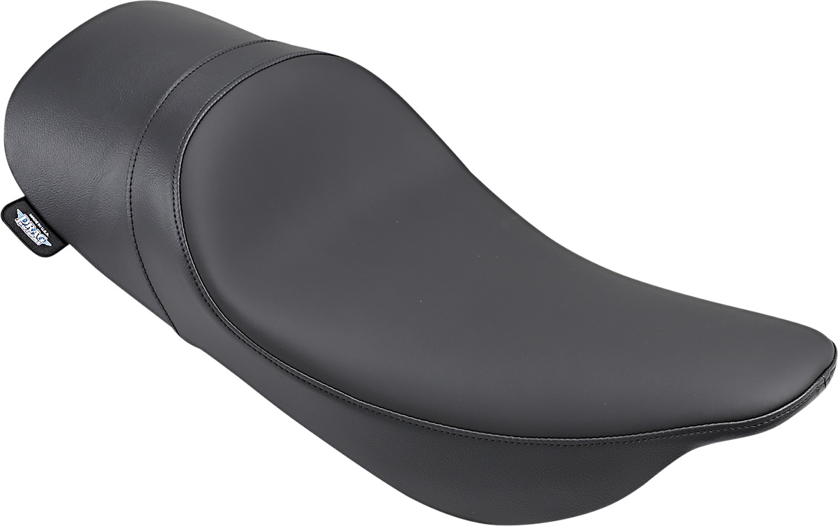 Low-Profile Plain SR Leather Solo Seat Forward - For 97-07 HD FLHR FLHX - Click Image to Close