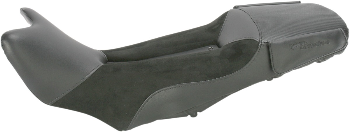 Adventure Track Stitched Suede 2-Up Seat - Black - For 13-16 F700GS F800GS - Click Image to Close