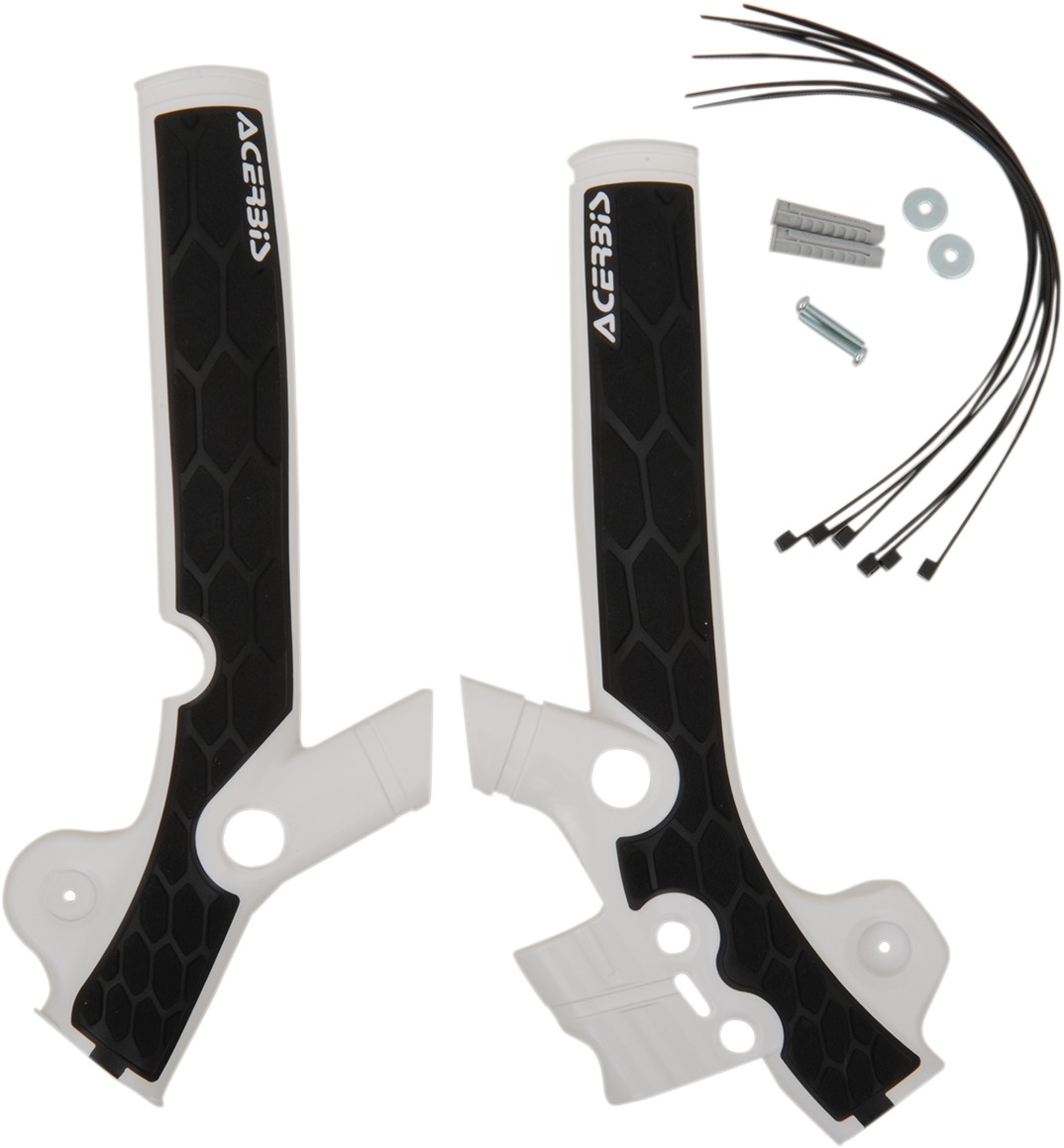 X-Grip Frame Guards White/Black - For 13-17 KTM Husqvarna 85cc - Click Image to Close