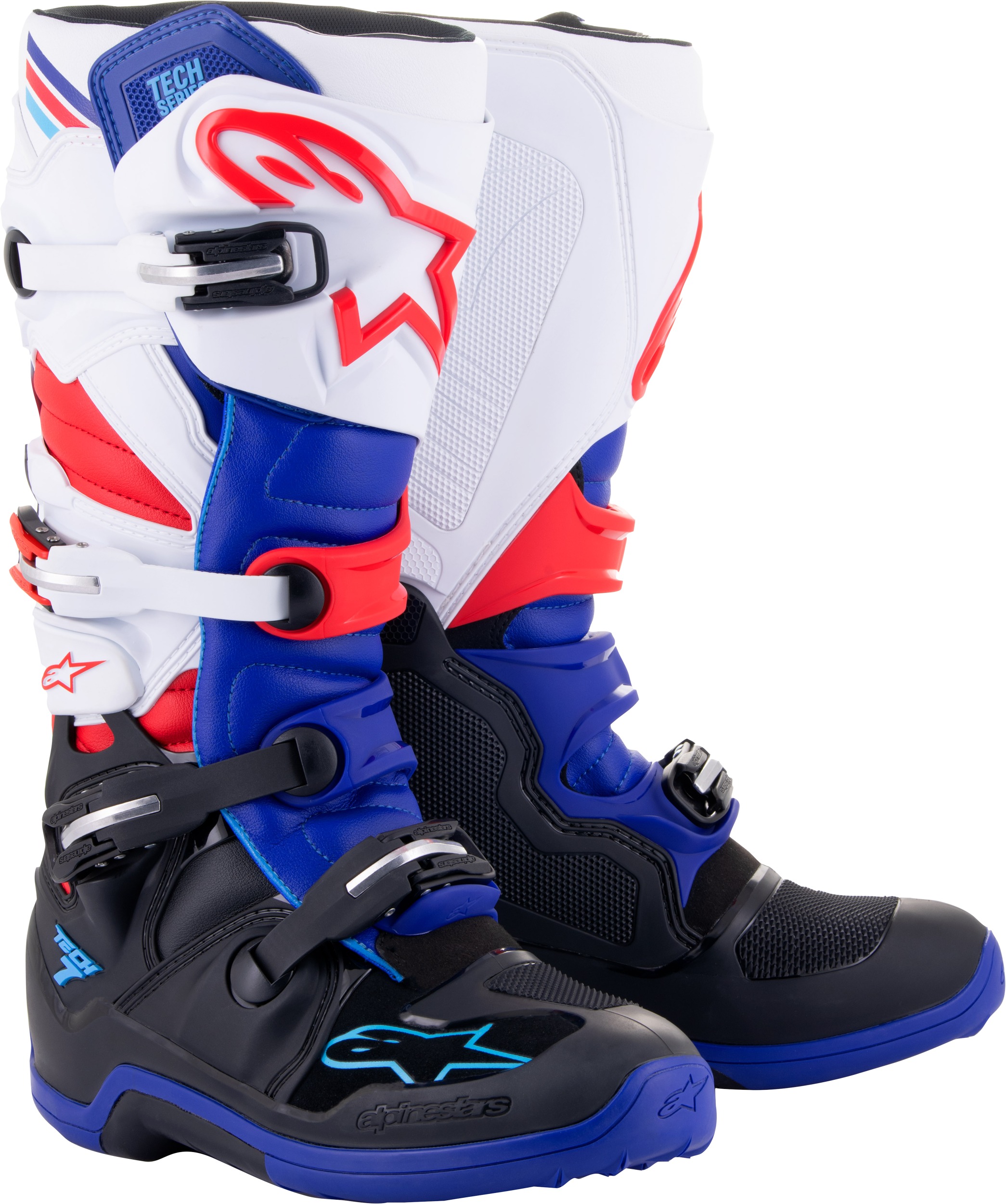 Tech 7 Boots Black/Blue/Red/White SZ 16 - Click Image to Close