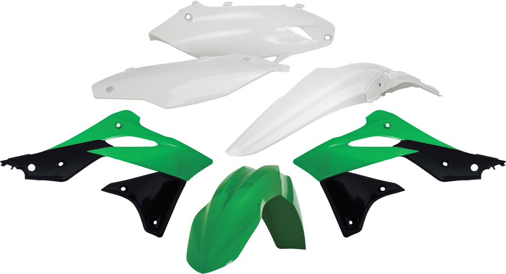 Green Plastic Kit - For 13-16 Kawasaki KX250F - Click Image to Close