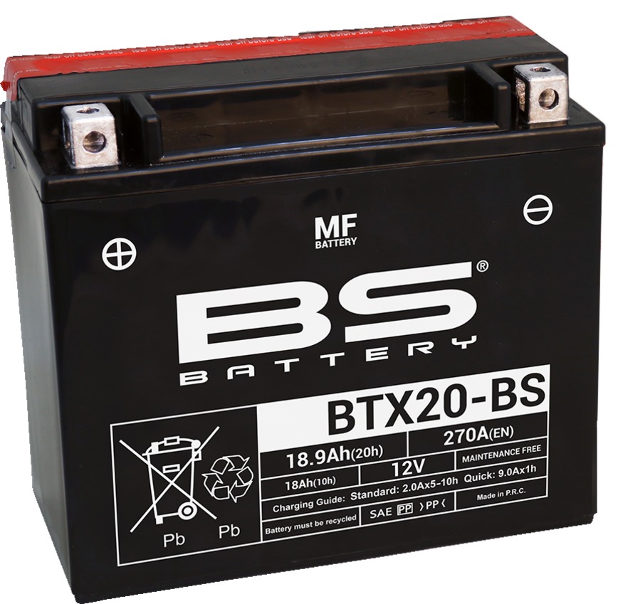 Maintenance Free Sealed Battery - Replaces YTX20-BS - Click Image to Close