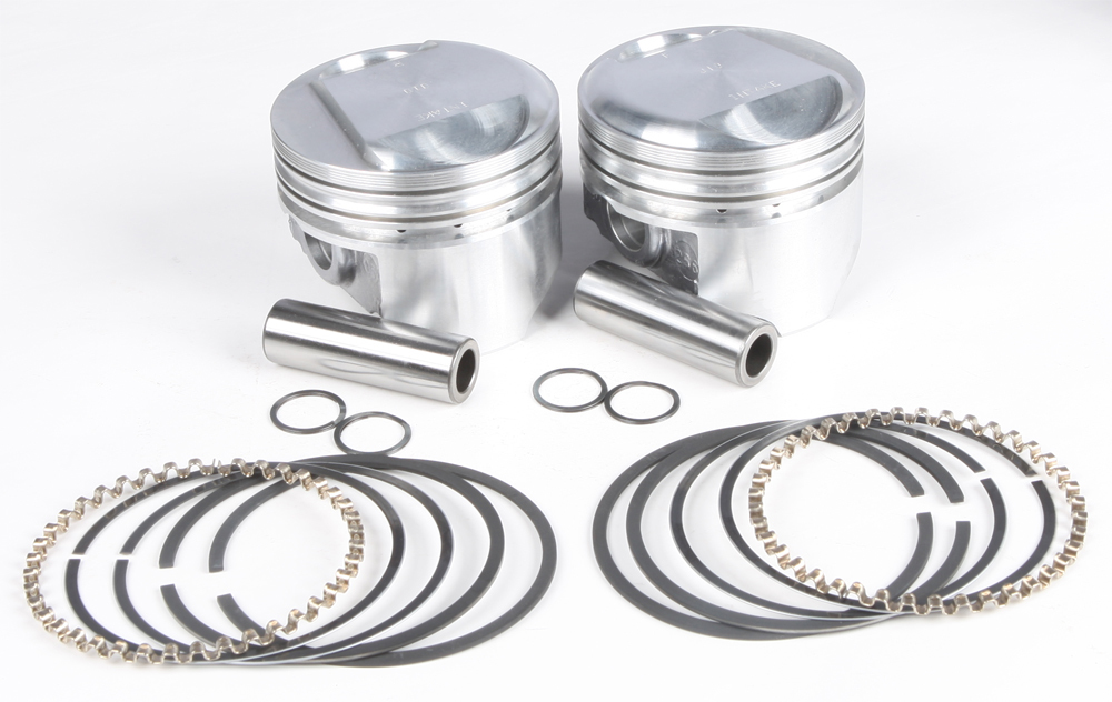 Cast Piston Kit EVO 80CI 10.5:1 +.010 - Click Image to Close