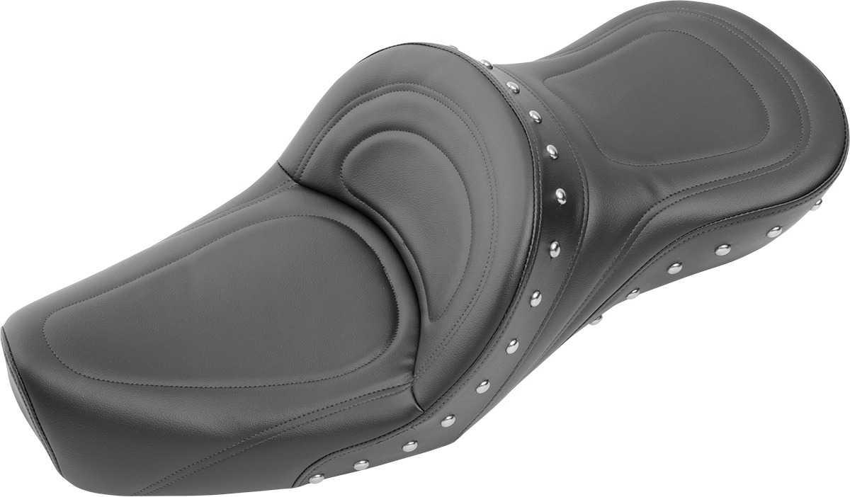 Explorer Special Studded 2-Up Seat Black Gel - For 79-03 Harley XL - Click Image to Close