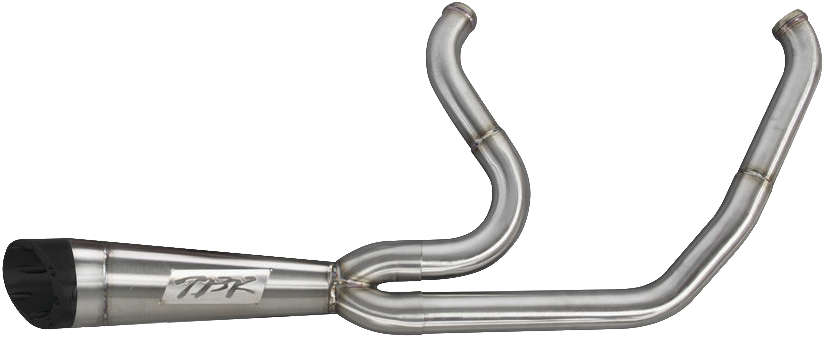 Stainless Steel 2-Into-1 Shorty Turnout Full Exhaust - For 06-17 Dyna - Click Image to Close