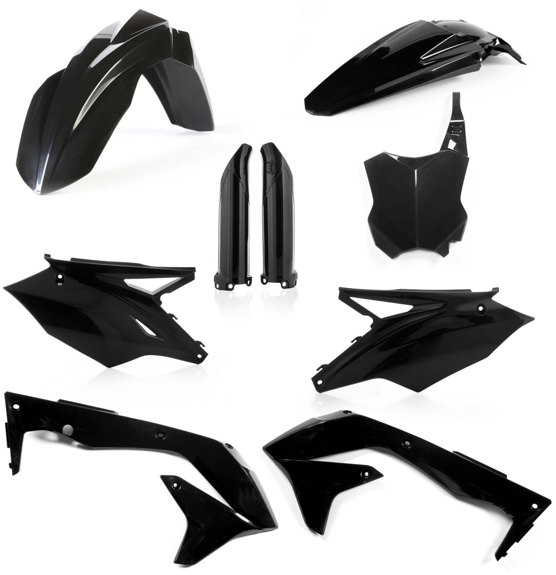 Full Plastic Kit - Black - For 2018 Kawasaki KX450F - Click Image to Close