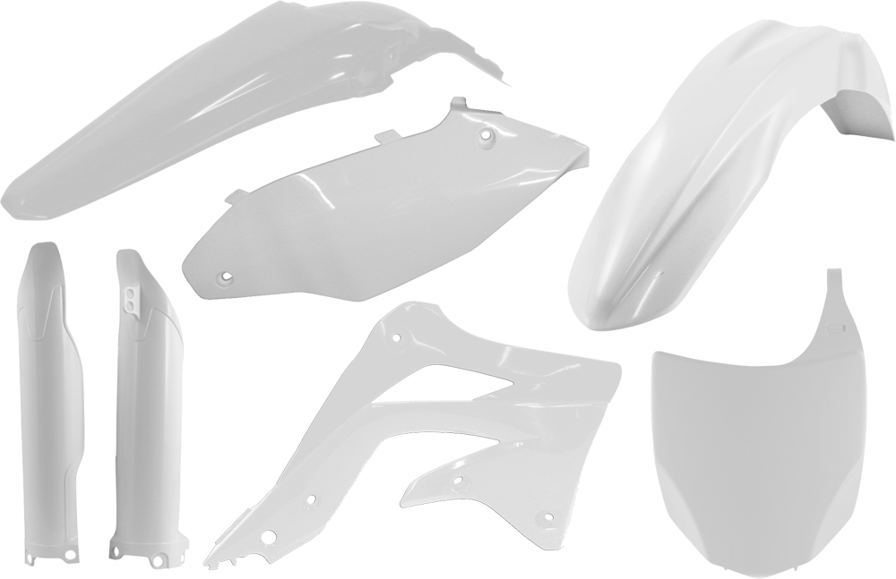 Full Plastic Kit - White - For 2012 Kawasaki KX450F - Click Image to Close