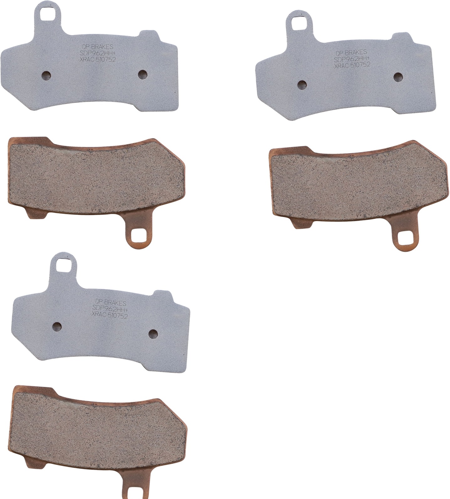 Complete Pad Set - HH Sintered Brake Pads - Replaces H-D # 41854-08, 42897-08, 42897-06 & 42850-06 - Click Image to Close