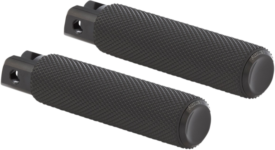 Knurled Footpegs for M8 Softails - Knurled Drvr Pegs Bk 18+ Softa - Click Image to Close