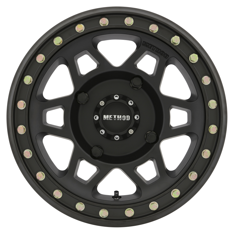 MR405 UTV Beadlock 15x7 / 5+2/38mm Offset / 4x136 / 106mm CB Matte Black Wheel - Click Image to Close