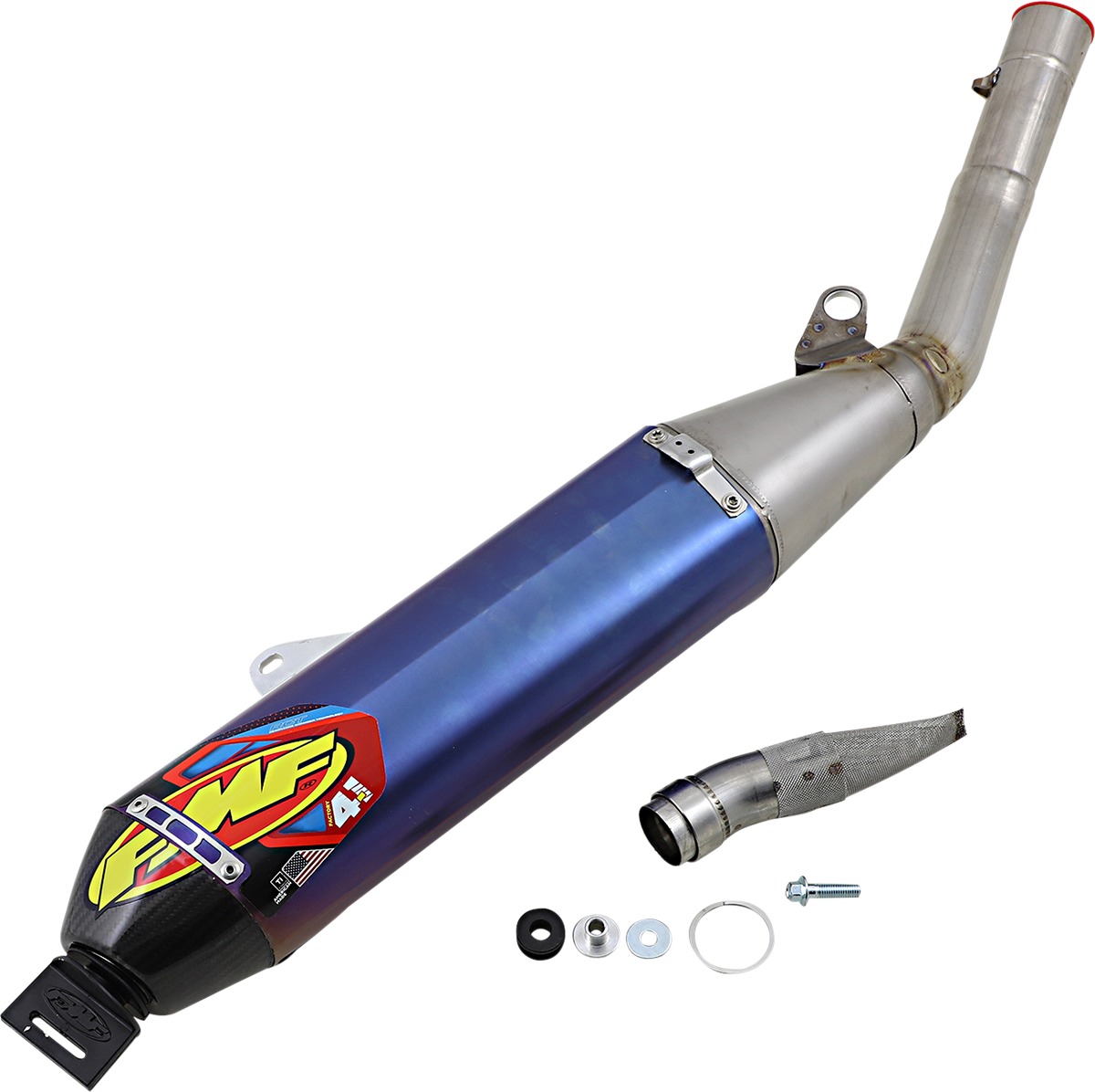 Blue Titanium Factory 4.1 Slip On Exhaust Carbon Cap - For 2020 Yamaha WR450F - Click Image to Close