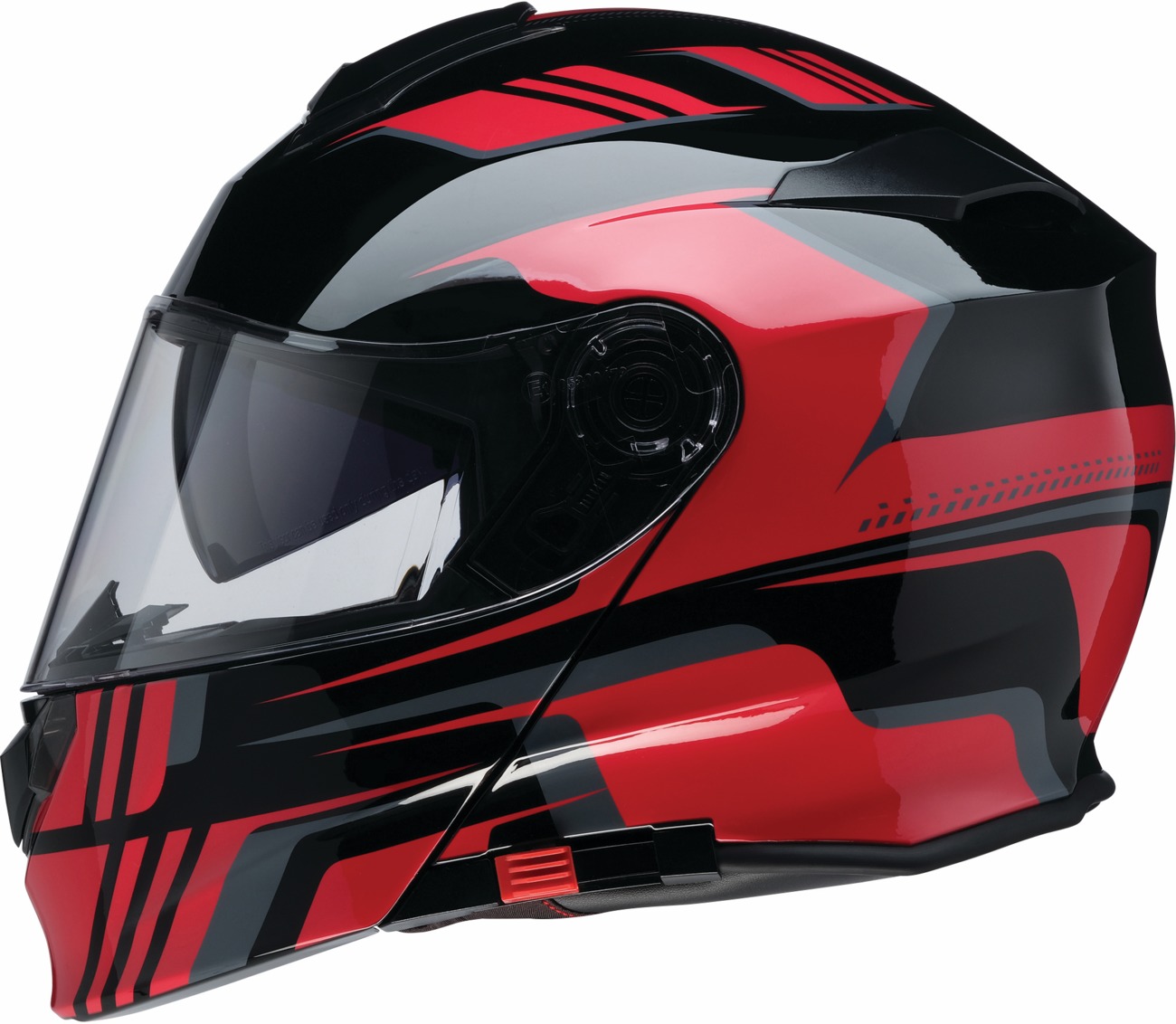 Z1R Solaris 2.0 Slater Modular Helmet XS Red/Black - Modular helmet with sun visor and venting - Click Image to Close