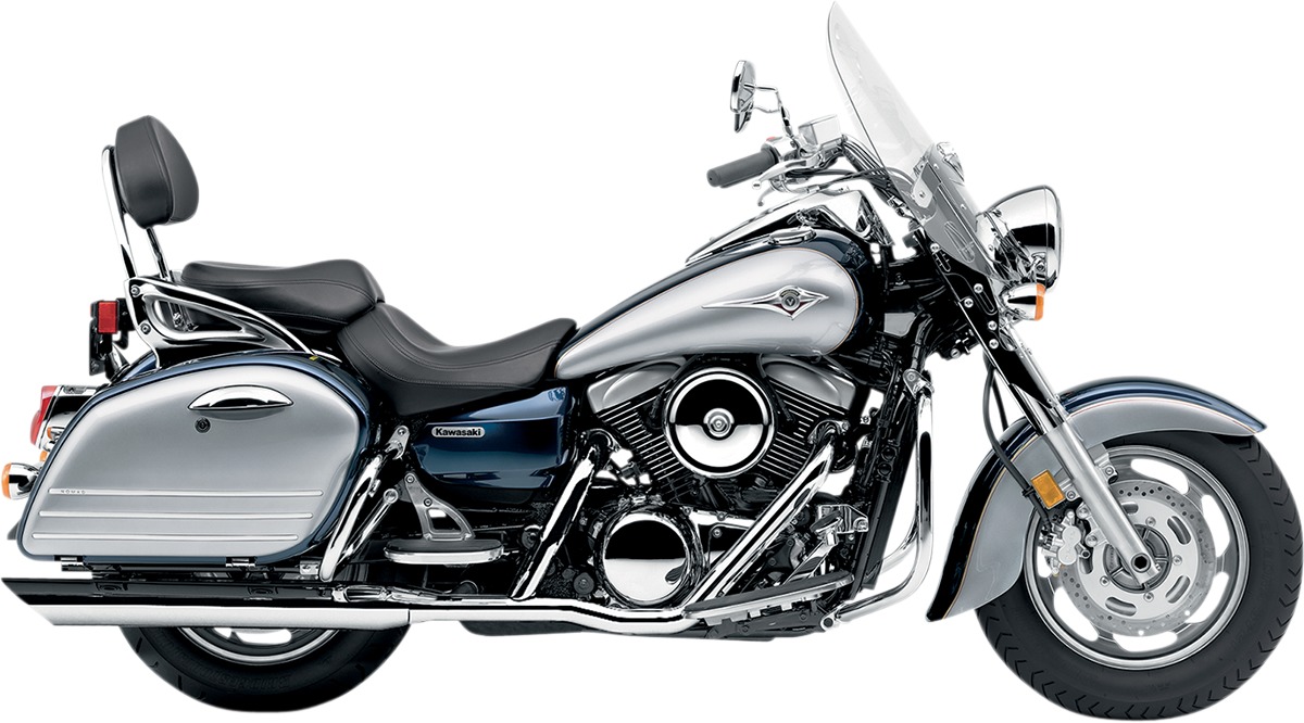 True Duals Slashdown Chrome Full Exhaust - For 98-08 Kawasaki Vulcan Nomad - Click Image to Close