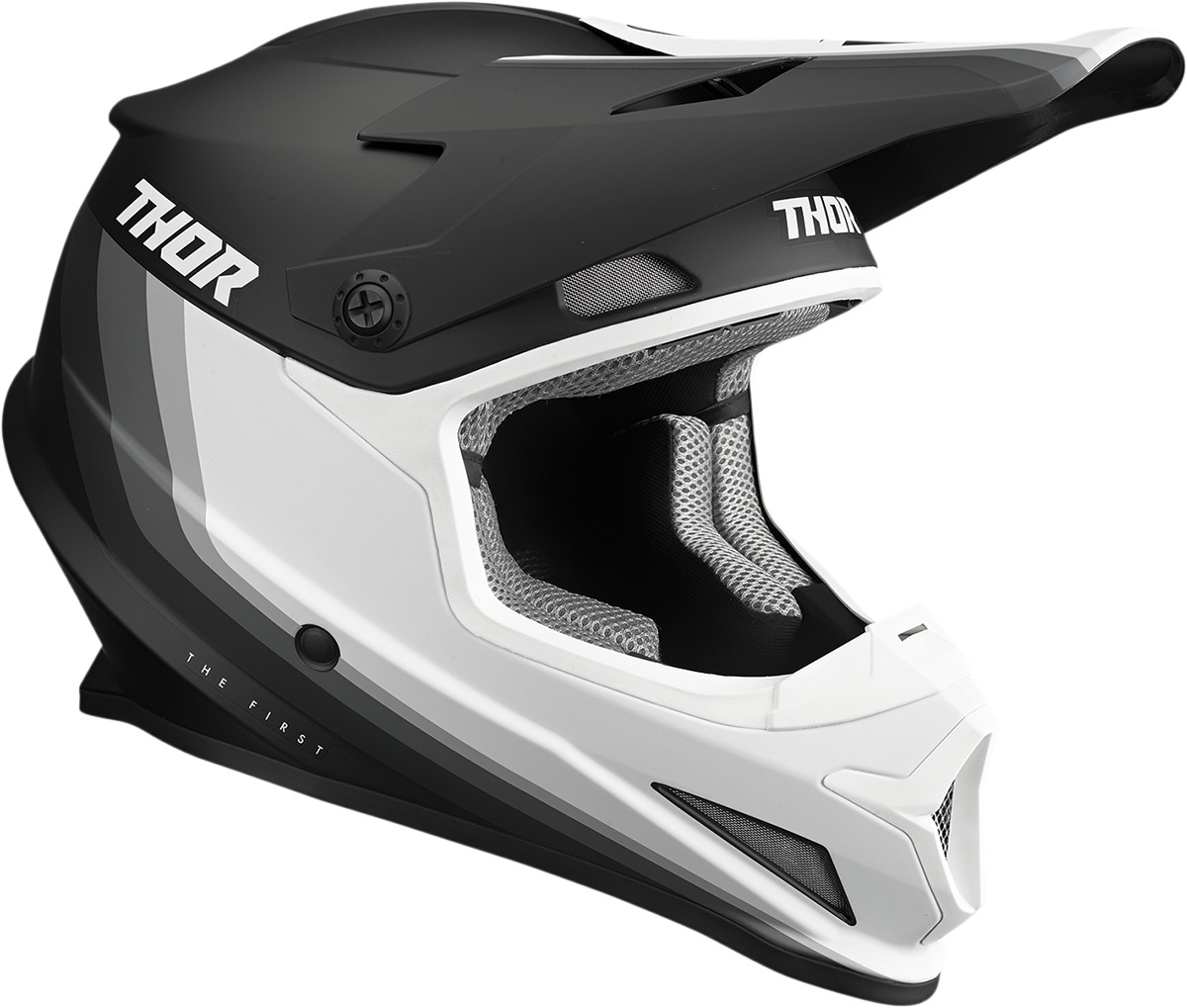 Thor Sector Runner MIPS Helmet White/Black Medium - MIPS helmet for off-road and ATV riding - Click Image to Close